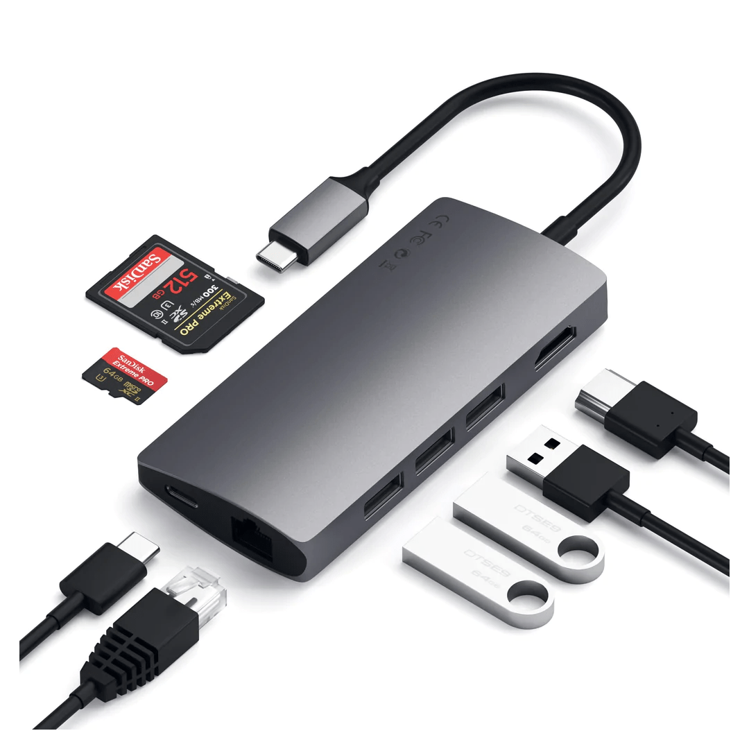 Hub Multipuerto Satechi ST-TCMA2M Tipo USB-C V2 4K Ethernet imagen 3 — La Tienda de Audio Colombia