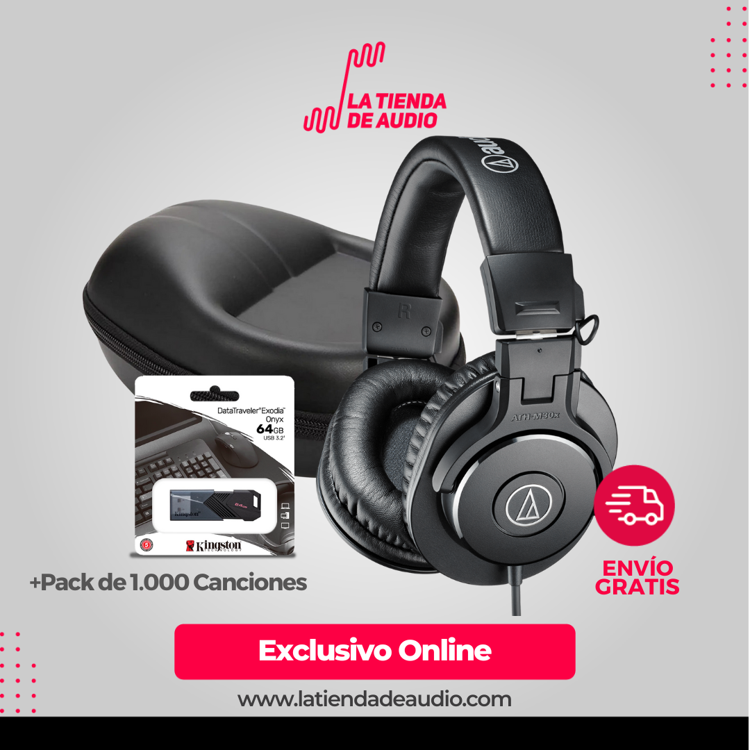 Combo Inicia Equipado Audífonos Audio-Technica ATH-M30x — La Tienda de Audio Colombia