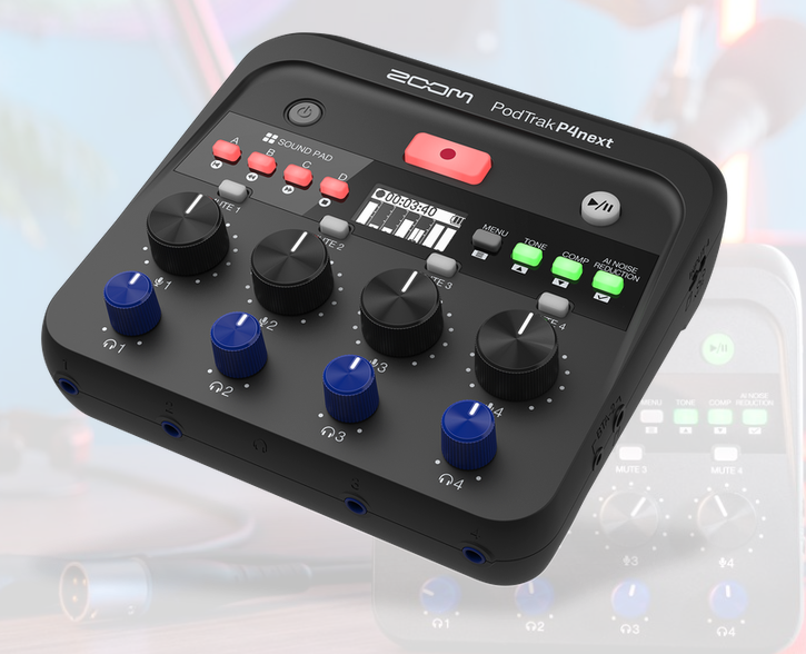 Grabadora para podcast 4 microfonos P4NEXT ZOOM imagen 2 — La Tienda de Audio Colombia
